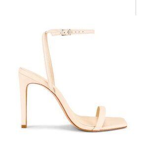 Schutz Shani Sandal Heels Eggshell Beige Leather